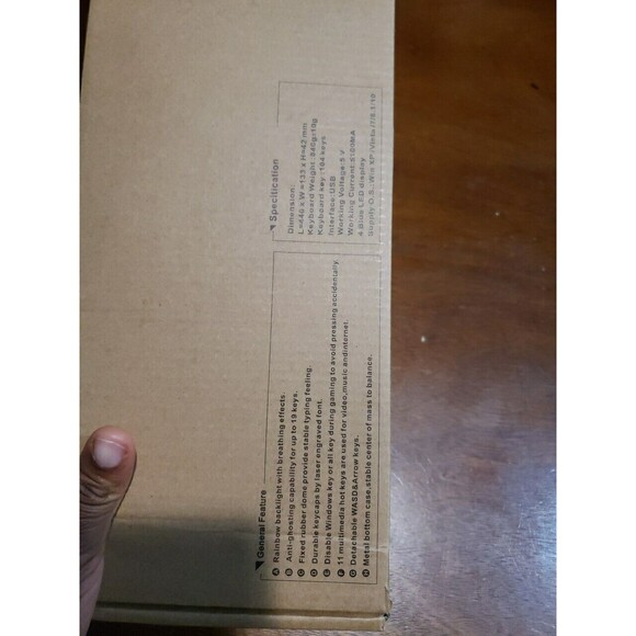 SkyTech Gaming Keyboard K-1000 Rainbow Backlight Breathing Effect Like New - Picture 8 of 9